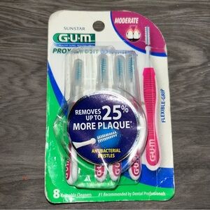 SUNSTAR GUM GO-BETWEENS PROXABRUSH CLEANERS MODERATE 8 CT SEALED DISCONTINUED
